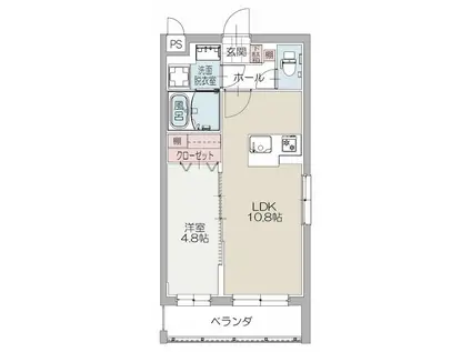 エクセレントIII(1LDK/2階)の間取り写真