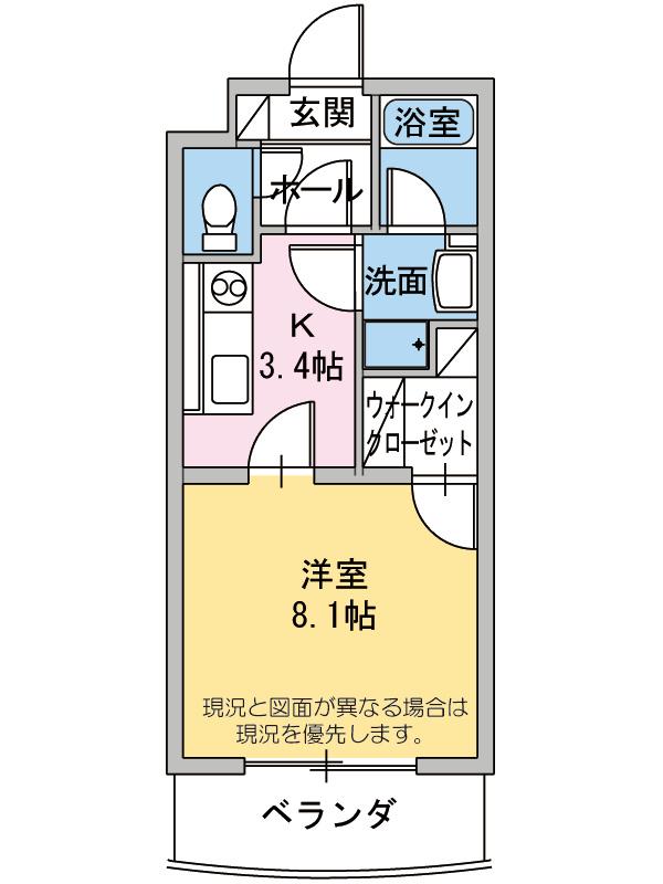 FOURSEASONS(1K/2階)の間取り写真