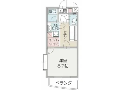 御殿場線 裾野駅 徒歩13分 4階建 築19年(1K/2階)の間取り写真