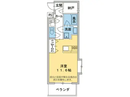 御殿場線 岩波駅 徒歩6分 4階建 築18年(ワンルーム/3階)の間取り写真