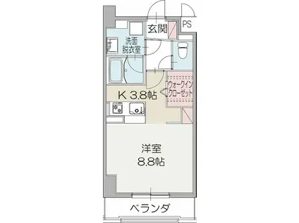 プライム三島プレイス(ワンルーム/5階)の間取り写真