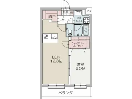 御殿場線 御殿場駅 徒歩13分 3階建 築2年(1LDK/2階)の間取り写真