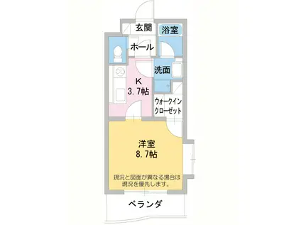 伊豆箱根鉄道駿豆線 三島二日町駅 徒歩13分 4階建 築17年(1K/2階)の間取り写真