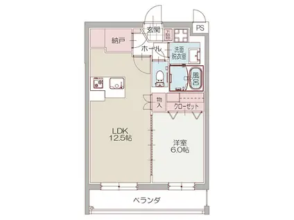 杉山様 共同(1LDK/2階)の間取り写真