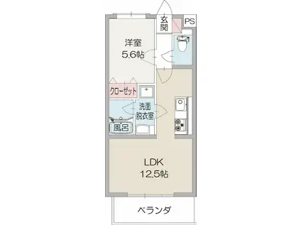 ボア・ソルテ(1LDK/3階)の間取り写真