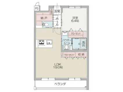 DIOS ILEX 長泉(1LDK/3階)の間取り写真