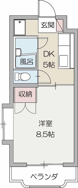 東海道本線 沼津駅 徒歩25分 3階建 築29年(1K/1階)の間取り写真