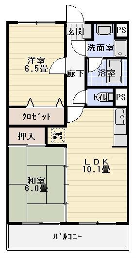 グラン・リーオ(2LDK/3階)の間取り写真