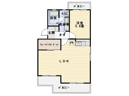 メイ92(1LDK/2階)の間取り写真