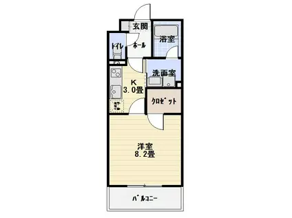 イーリス・ネモス(1K/3階)の間取り写真