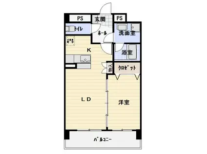 センサーレ(1LDK/2階)の間取り写真