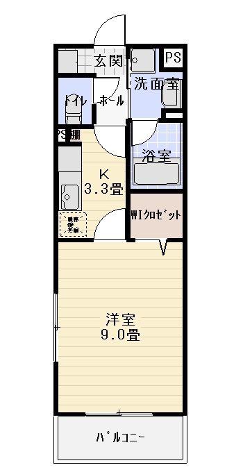 VRD清水万世町(1K/5階)の間取り写真