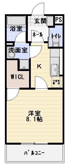 メゾンアネシス(1K/1階)の間取り写真