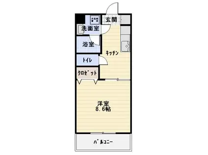 ジュメリア(1K/1階)の間取り写真