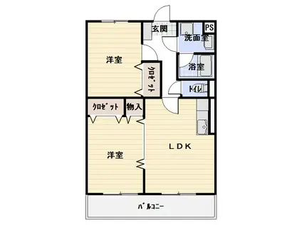 アークブラン(2LDK/1階)の間取り写真