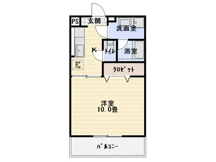 コンシアンス(1K/2階)の間取り写真