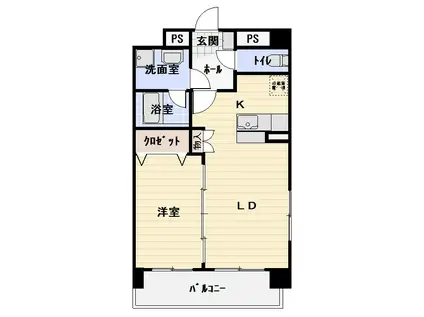 センサーレ(1LDK/2階)の間取り写真