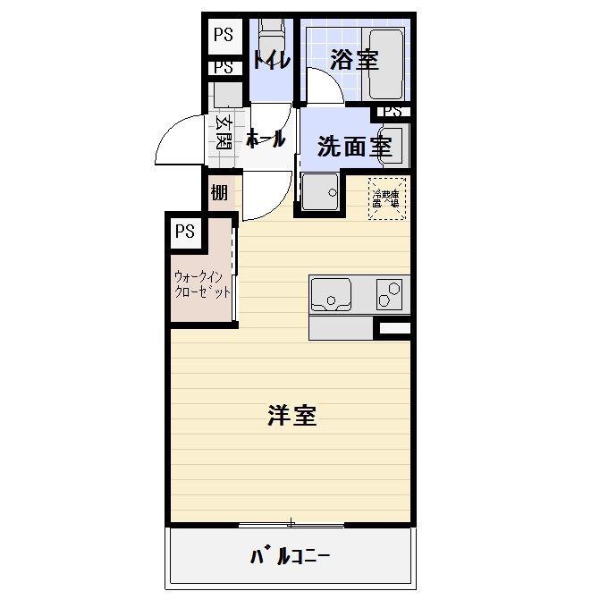 ハイミクス清水銀座(ワンルーム/4階)の間取り写真