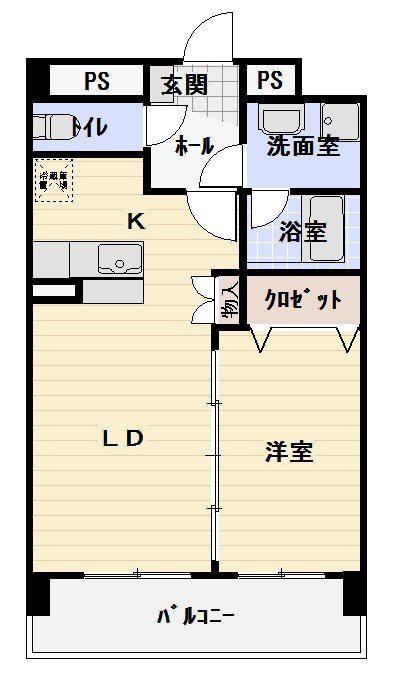 センサーレ(1LDK/2階)の間取り写真