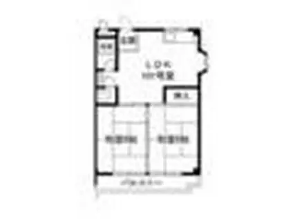 コンフォート青山(2LDK/2階)の間取り写真