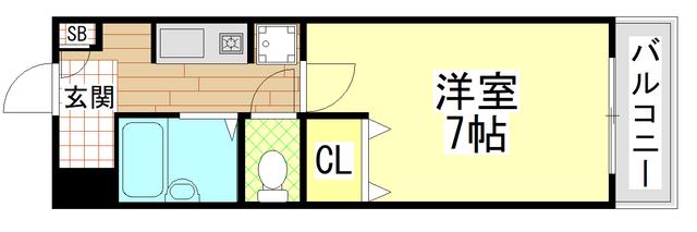 チェリーハイツ宮町(1K/3階)の間取り写真