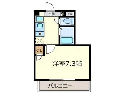 北本町プラザ 2(1K/2階)の間取り写真