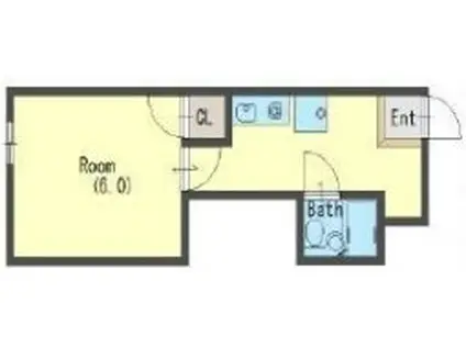 ディバージョン久宝寺(1K/4階)の間取り写真