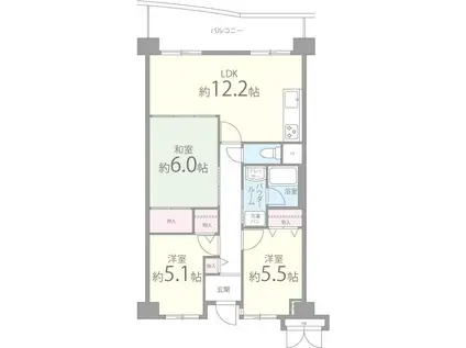 ガーデンライフ旭ヶ丘(3LDK/3階)の間取り写真