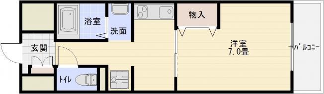 ラ・フォーレ久宝園(1K/5階)の間取り写真