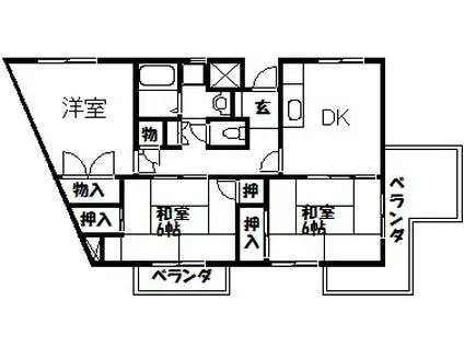 カサ・クレスト(3LDK/2階)の間取り写真