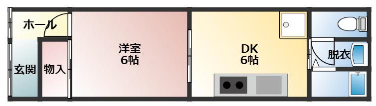 ハイツ石村(2K/1階)の間取り写真