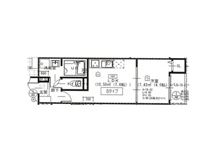 アート八尾植松町(1LDK/2階)の間取り写真