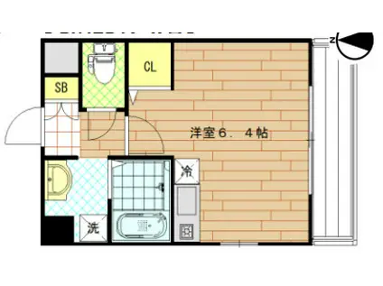 C.REST八尾(1K/1階)の間取り写真