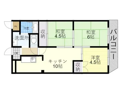ルアージュ中谷(3LDK/1階)の間取り写真