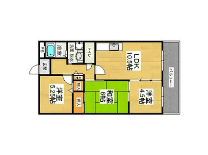 カーサフィオーレ壱番館(3LDK/1階)の間取り写真