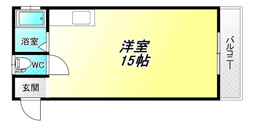 グランキューブ青山町(ワンルーム/2階)の間取り写真