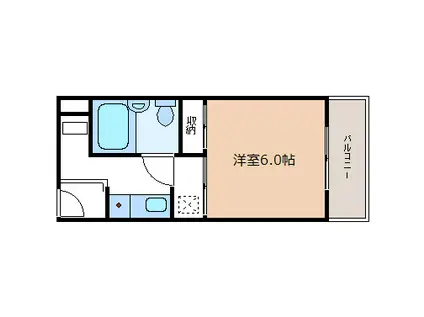 山田ビル(1K/4階)の間取り写真