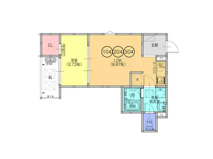 FSTYLE八尾・植松町(1LDK/1階)の間取り写真
