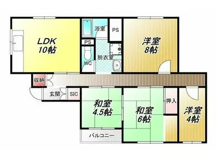 第2藤幸マンション(4LDK/2階)の間取り写真