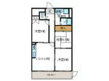 プラザテイクスリー(3LDK/1階)の間取り写真