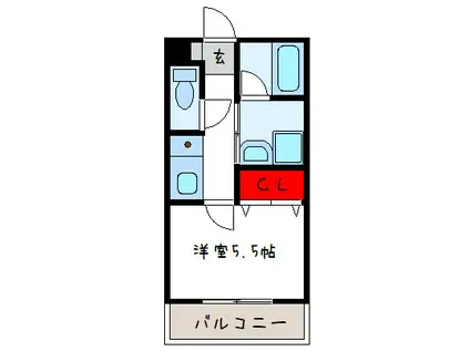 GREEN COATⅢ番館(1K/1階)の間取り写真