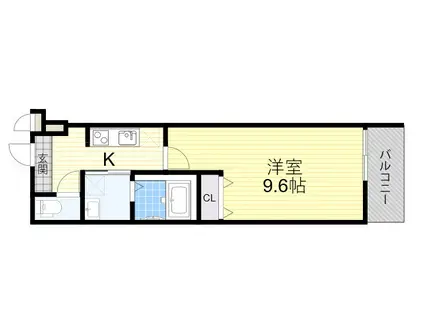 シャルム コート(1K/1階)の間取り写真