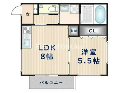 LAVIE LIBRE-K(1LDK/1階)の間取り写真