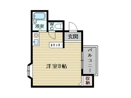 阪急電鉄千里線 下新庄駅 徒歩3分 4階建 築29年(ワンルーム/4階)の間取り写真