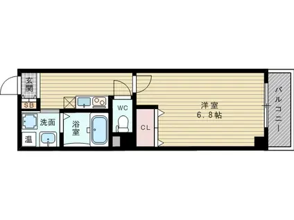 IF柴島(1K/3階)の間取り写真