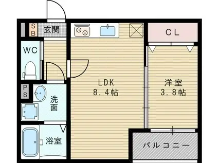 プルミエール瑞光(1LDK/3階)の間取り写真