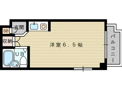 ベルメゾン豊新Ⅱ(ワンルーム/5階)の間取り写真