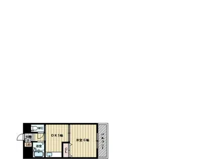 東海道本線 新大阪駅 徒歩8分 5階建 築43年(1DK/2階)の間取り写真