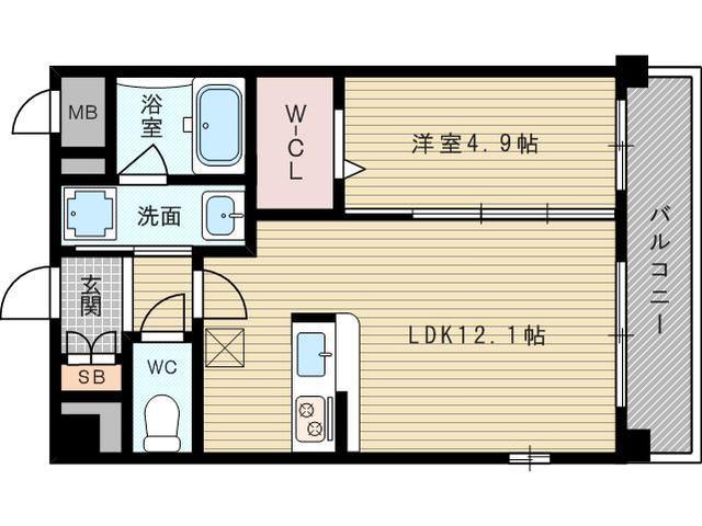 パルクレール(1LDK/3階)の間取り写真