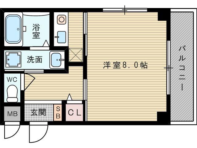 リゲルKAWAMOTO2番館(1K/1階)の間取り写真